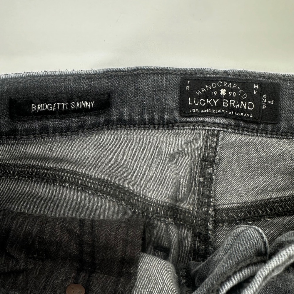 Lucky Brand Bridgette Skinny Jeans Gray‎ Wash Denim Women's Size 30 - Picture 5 of 9